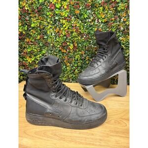 Nike SF Air Force 1 High Athletic Shoes Sneakers 864024-003 Black Men's 10 WORN